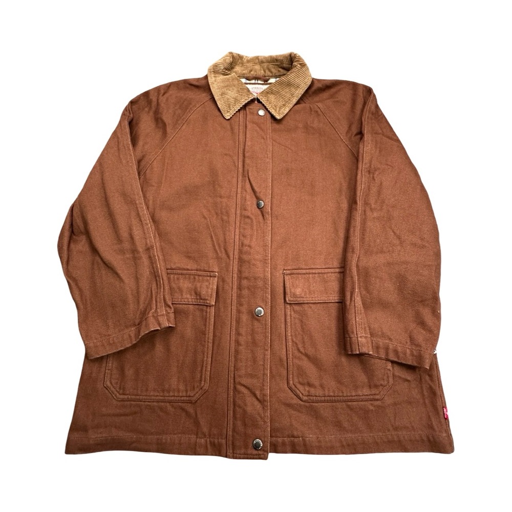 Levi's Jacket Womens S Brown Barn Coat Prototype Canvas Corduroy Utility Rare